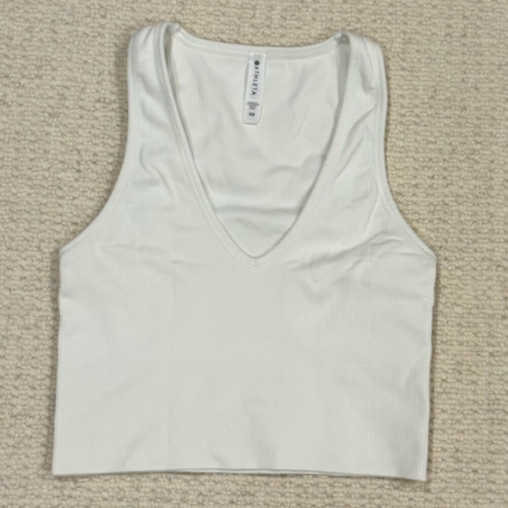 Athleta V neck crop tank top